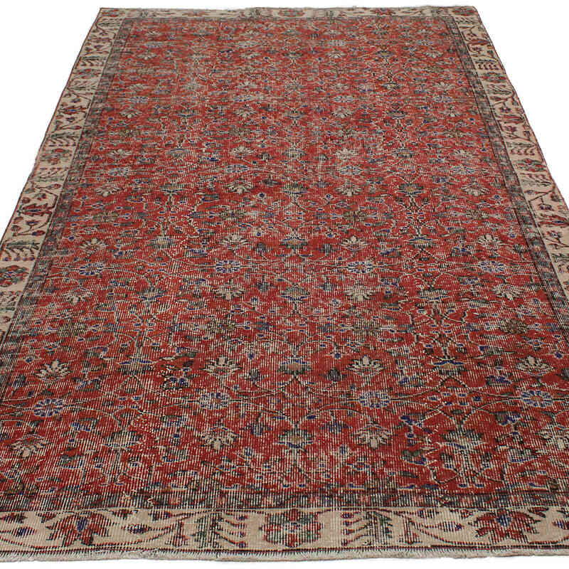 Vintage Turkish Hand-Knotted Rug - 4' 11" x 8' 7" (59" x 103") - K0083037