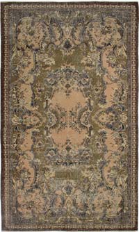 Vintage Turkish Hand-Knotted Rug - 5' 9" x 9' 9" (69" x 117")
