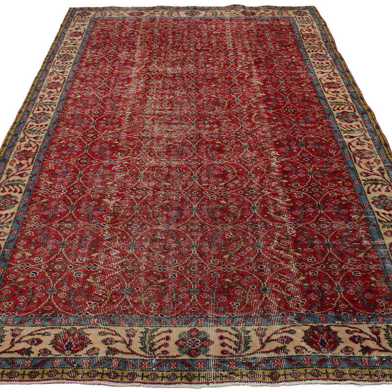 Alfombra Vintage Turca Anudada a Mano - 170 cm x 287 cm - K0083039