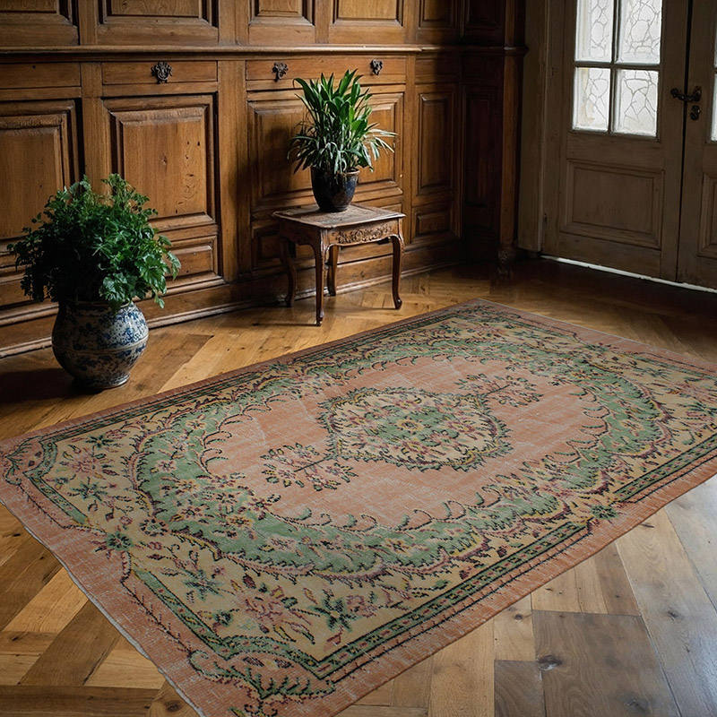 Vintage Turkish Hand-Knotted Rug - 5' 5" x 8'  (65" x 96") - K0083041