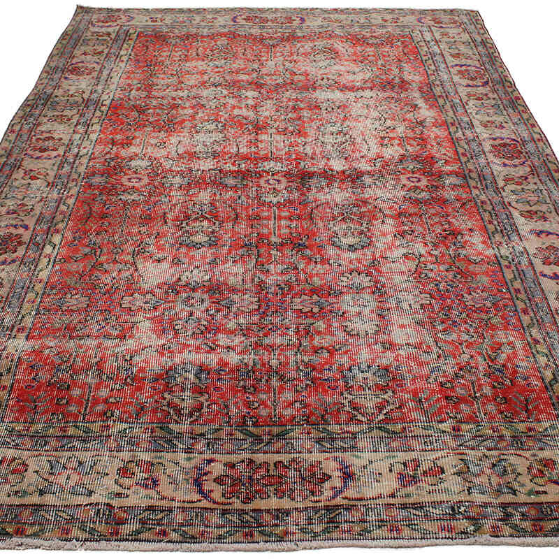 Vintage Turkish Hand-Knotted Rug - 6' 2" x 9' 10" (74" x 118") - K0083042