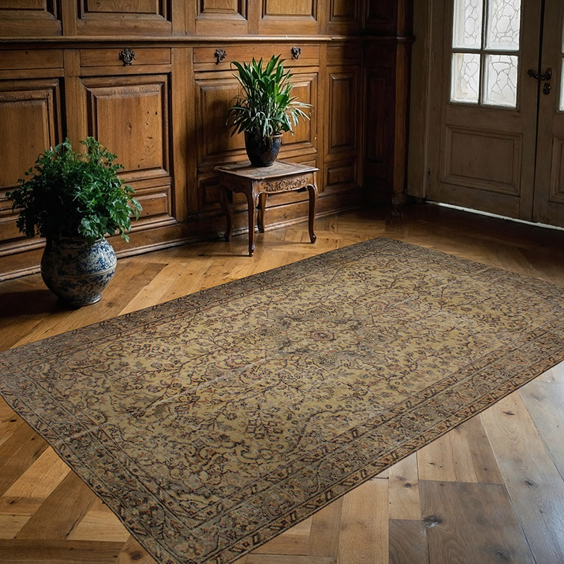 Vintage Turkish Hand-Knotted Rug - 164 cm x 260 cm - K0083043