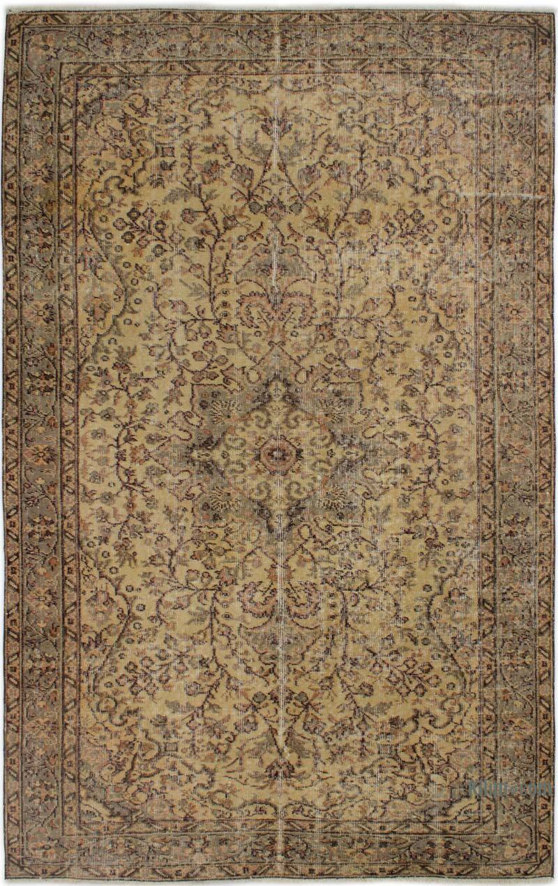 Alfombra Vintage Turca Anudada a Mano - 164 cm x 260 cm - K0083043