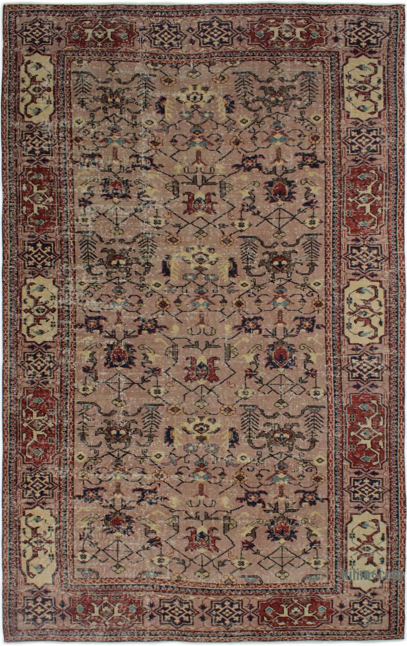 Vintage Turkish Hand-Knotted Rug - 5' 7" x 8' 11" (67" x 107") - K0083045