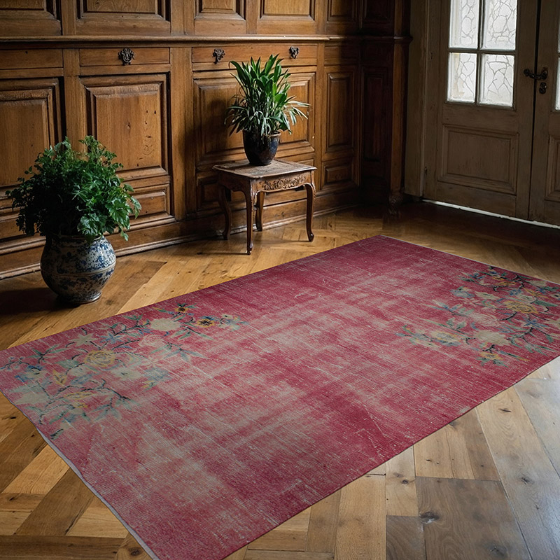 Alfombra Vintage Turca Anudada a Mano - 152 cm x 245 cm - K0083046