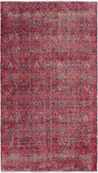 Vintage Turkish Hand-Knotted Rug - 112 cm x 198 cm