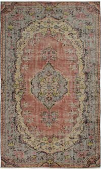 ✦vintage rug✦　138cm×70cm　インド産　ダブルノット Vintage Turkish Hand-Knotted Rug - 5' 2