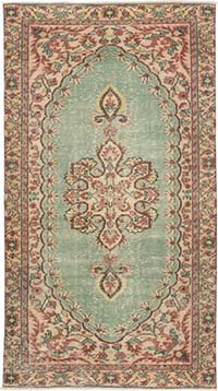 Alfombra Vintage Turca Anudada a Mano - 142 cm x 256 cm