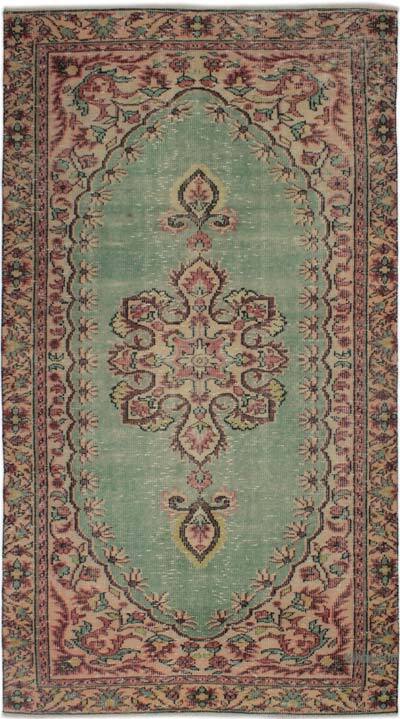 Vintage Turkish Hand-Knotted Rug - 4' 8" x 8' 5" (56" x 101")