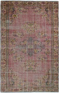 Vintage Turkish Hand-Knotted Rug - 5' 7" x 8' 10" (67" x 106")