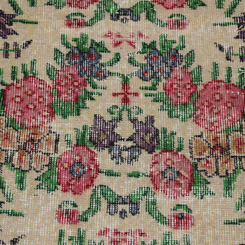 Vintage Turkish Hand-Knotted Rug - 5' 6" x 9'  (66" x 108") - K0083060
