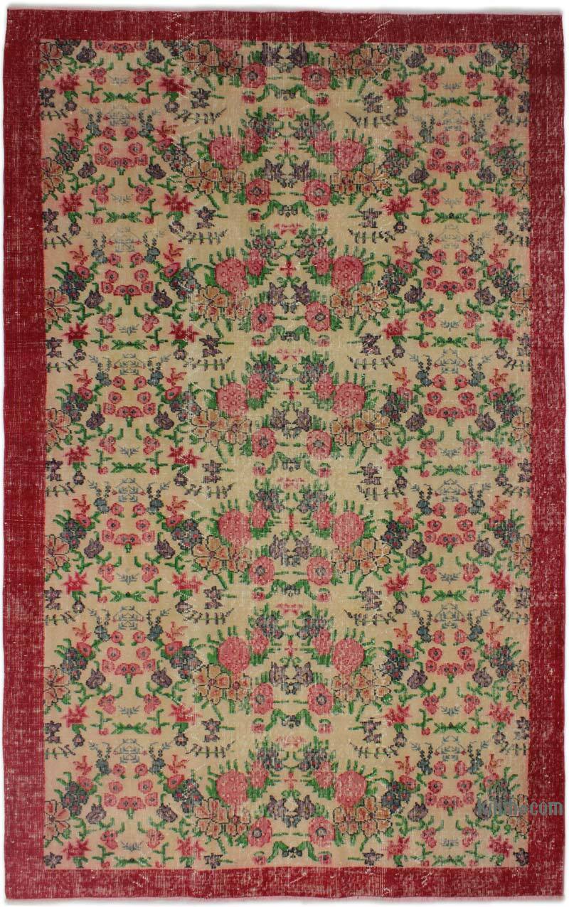 Vintage Turkish Hand-Knotted Rug - 5' 6" x 9'  (66" x 108") - K0083060