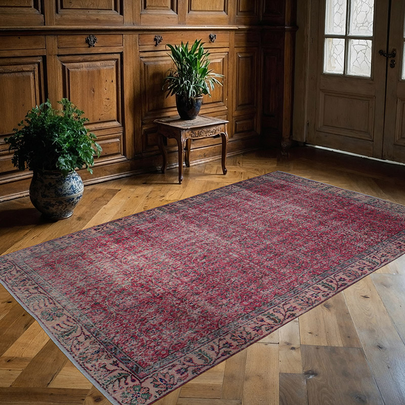 Vintage Turkish Hand-Knotted Rug - 5'  x 8' 3" (60" x 99") - K0083063