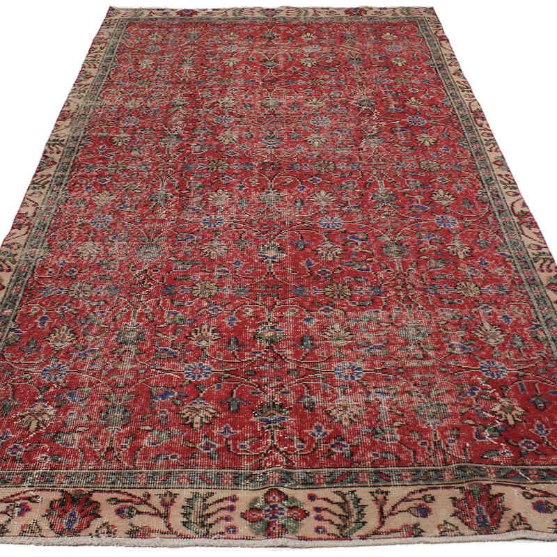 Vintage Turkish Hand-Knotted Rug - 4' 11" x 9' 6" (59" x 114") - K0083065