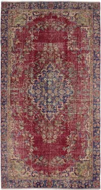 Alfombra Vintage Turca Anudada a Mano - 153 cm x 290 cm