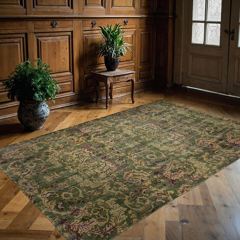 Vintage Turkish Hand-Knotted Rug - 155 cm x 238 cm - K0083067