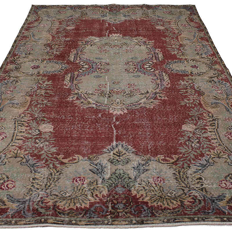 Alfombra Vintage Turca Anudada a Mano - 176 cm x 296 cm - K0083069