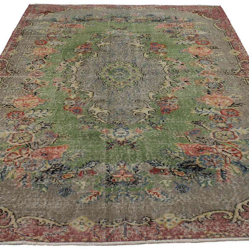 Alfombra Vintage Turca Anudada a Mano - 175 cm x 261 cm - K0083072