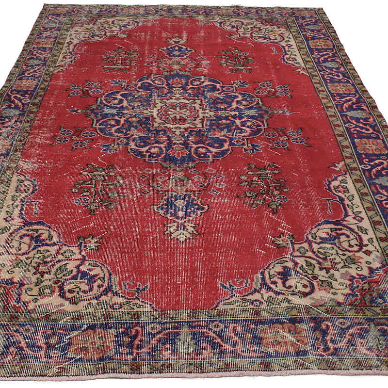 Alfombra Vintage Turca Anudada a Mano - 173 cm x 285 cm - K0083075