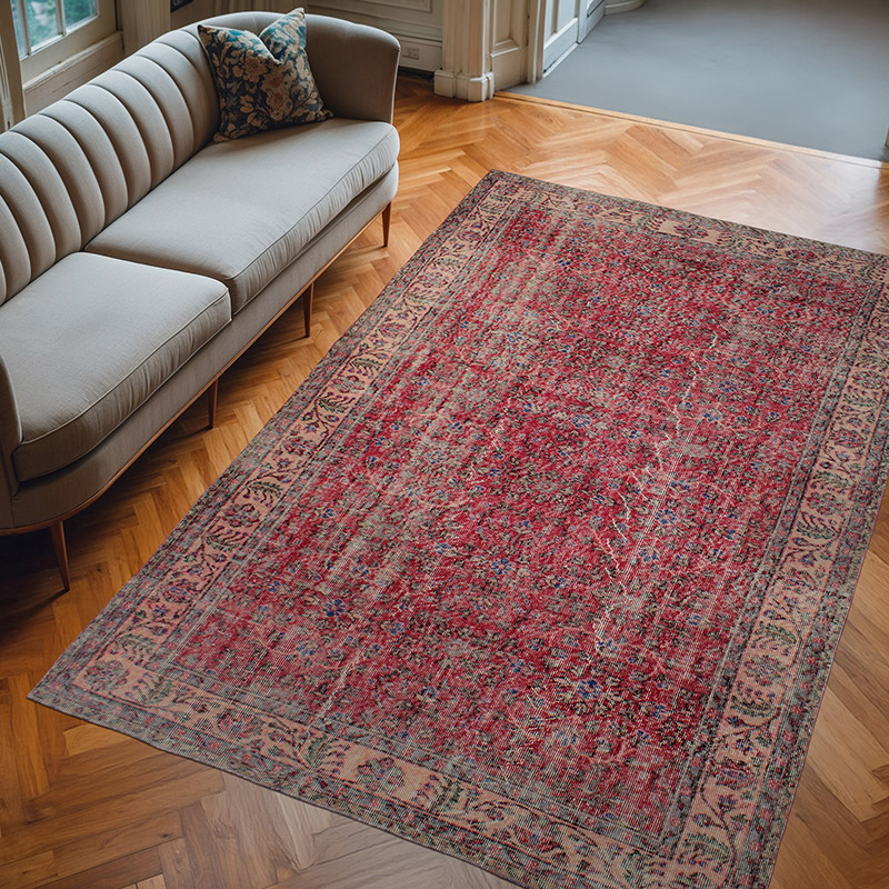 Alfombra Vintage Turca Anudada a Mano - 175 cm x 271 cm - K0083077