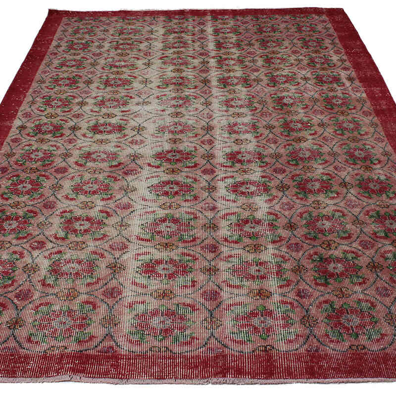 Vintage Turkish Hand-Knotted Rug - 5' 10" x 9'  (70" x 108") - K0083078