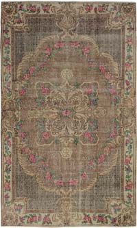 Vintage Turkish Hand-Knotted Rug - 5' 3" x 9'  (63" x 108")
