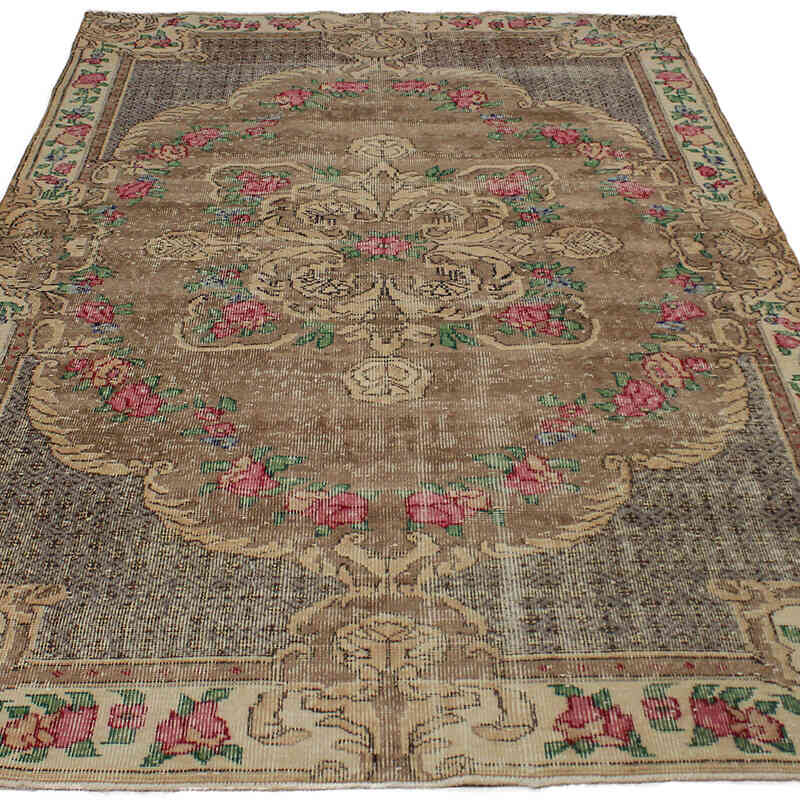 Alfombra Vintage Turca Anudada a Mano - 160 cm x 274 cm - K0083080
