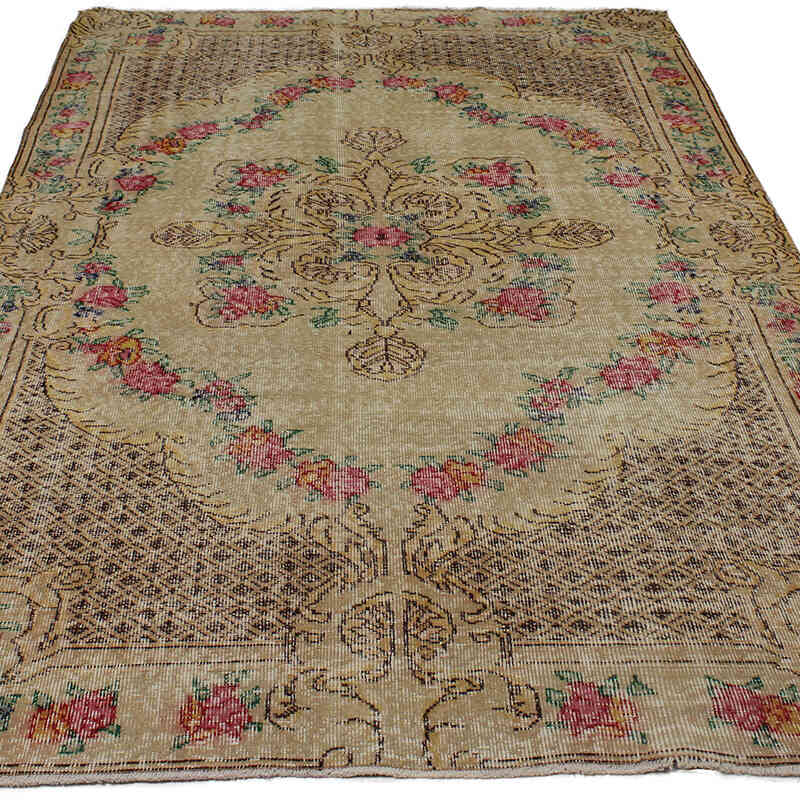 Alfombra Vintage Turca Anudada a Mano - 161 cm x 265 cm - K0083081