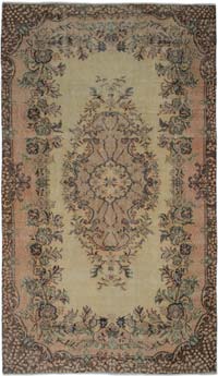 Vintage Turkish Hand-Knotted Rug - 5' 3" x 9' 3" (63" x 111")
