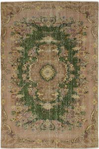 Vintage Turkish Hand-Knotted Rug - 4' 11" x 7' 8" (59" x 92")