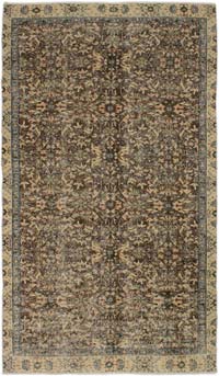 Vintage Turkish Hand-Knotted Rug - 4' 8" x 8' 2" (56" x 98")