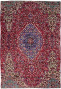 Alfombra Vintage Turca Anudada a Mano - 189 cm x 278 cm