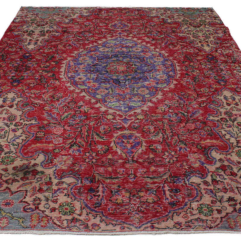 Alfombra Vintage Turca Anudada a Mano - 189 cm x 278 cm - K0083089