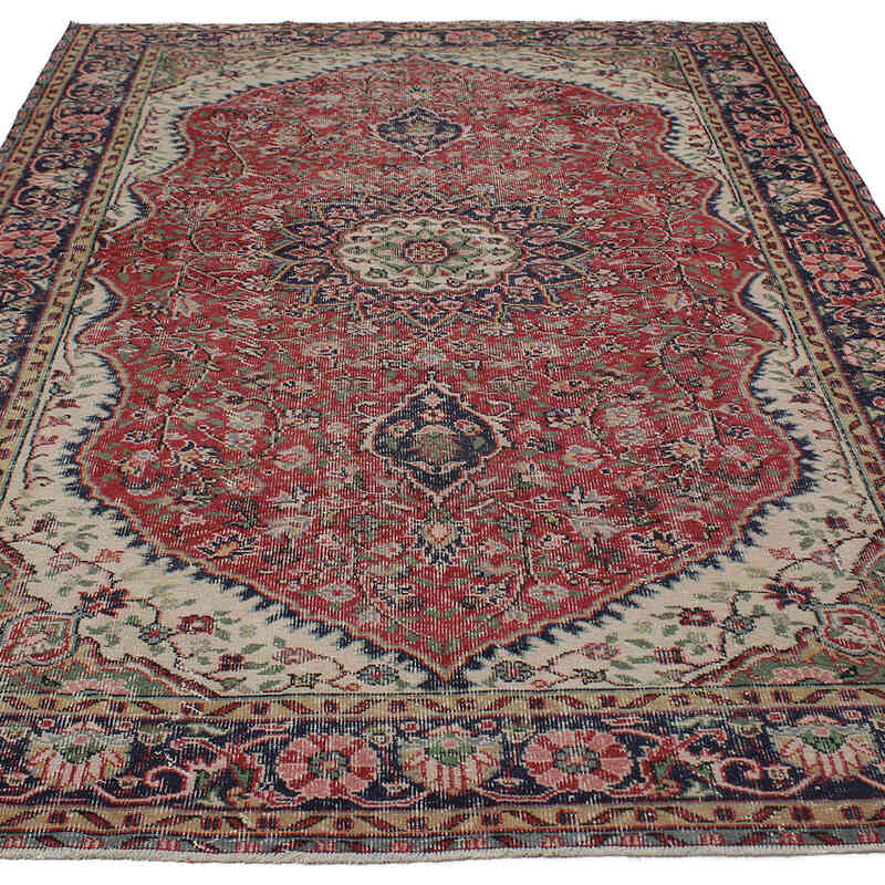 Vintage Turkish Hand-Knotted Rug - 6' 1" x 9' 5" (73" x 113") - K0083093