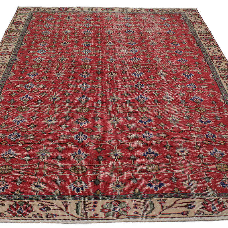 Alfombra Vintage Turca Anudada a Mano - 177 cm x 263 cm - K0083096