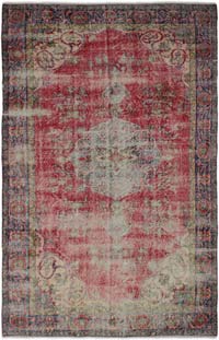 Vintage Turkish Hand-Knotted Rug - 5' 9" x 9'  (69" x 108")