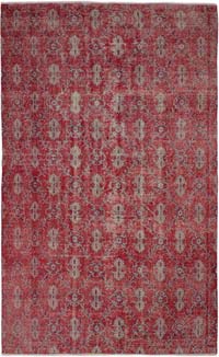 Vintage Turkish Hand-Knotted Rug - 5' 7" x 9' 1" (67" x 109")