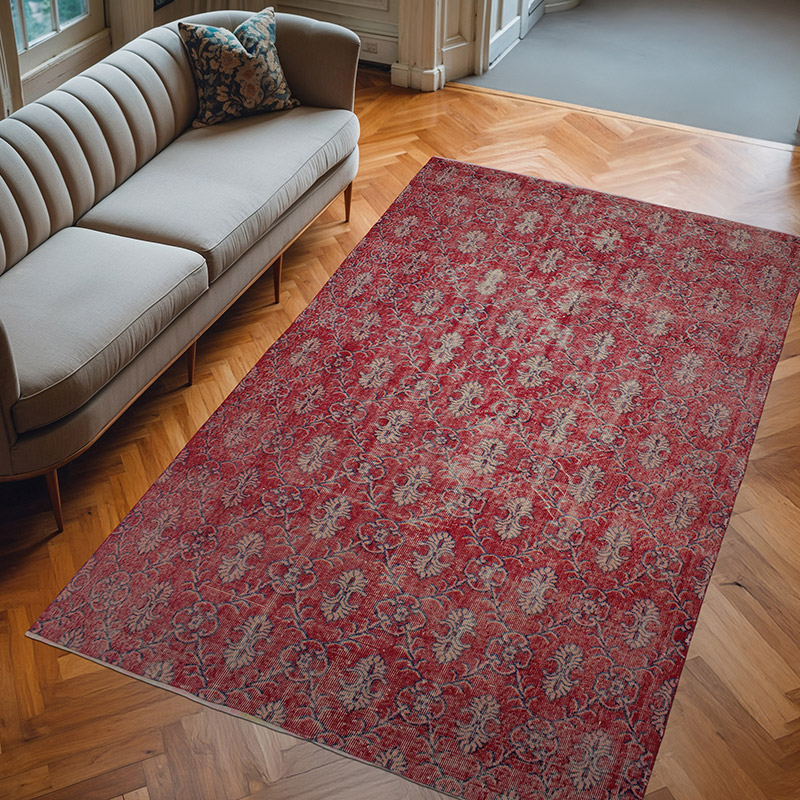 Vintage Turkish Hand-Knotted Rug - 5' 7" x 9' 1" (67" x 109") - K0083099