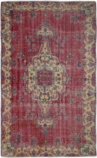 Vintage Turkish Hand-Knotted Rug - 5' 9" x 9' 3" (69" x 111")