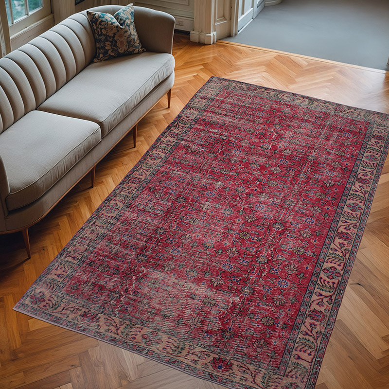 El Dokuma Vintage Halı - 168 cm x 281 cm - K0083101