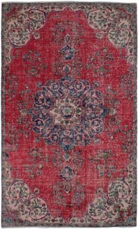 Alfombra Vintage Turca Anudada a Mano - 158 cm x 267 cm