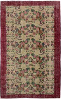 Vintage Turkish Hand-Knotted Rug - 4' 11" x 8' 1" (59" x 97")