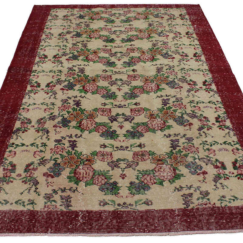 Alfombra Vintage Turca Anudada a Mano - 151 cm x 247 cm - K0083104