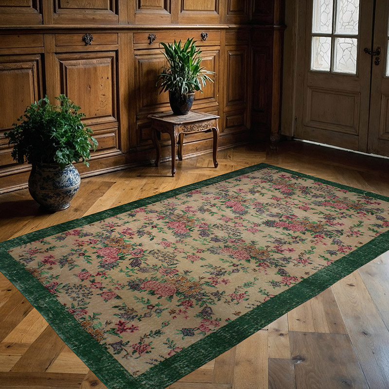Vintage Turkish Hand-Knotted Rug - 5' 3" x 8' 5" (63" x 101") - K0083109