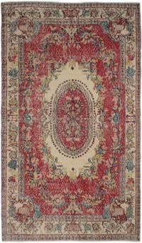 Vintage Turkish Hand-Knotted Rug - 5' 6" x 9' 6" (66" x 114")