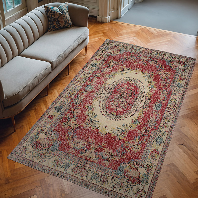 Vintage Turkish Hand-Knotted Rug - 5' 6" x 9' 6" (66" x 114") - K0083110