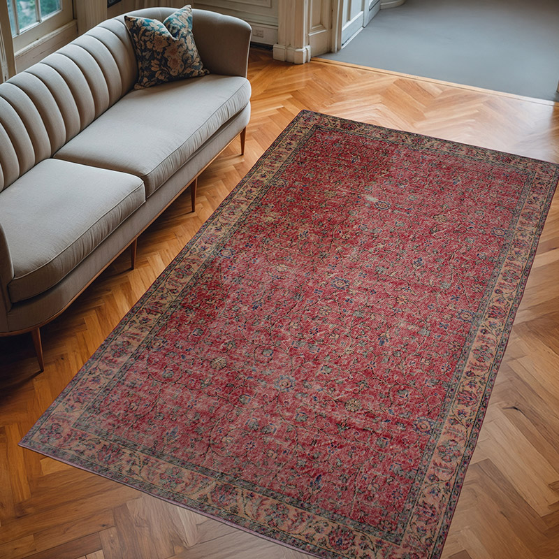 Vintage Turkish Hand-Knotted Rug - 5' 4" x 9' 2" (64" x 110") - K0083119