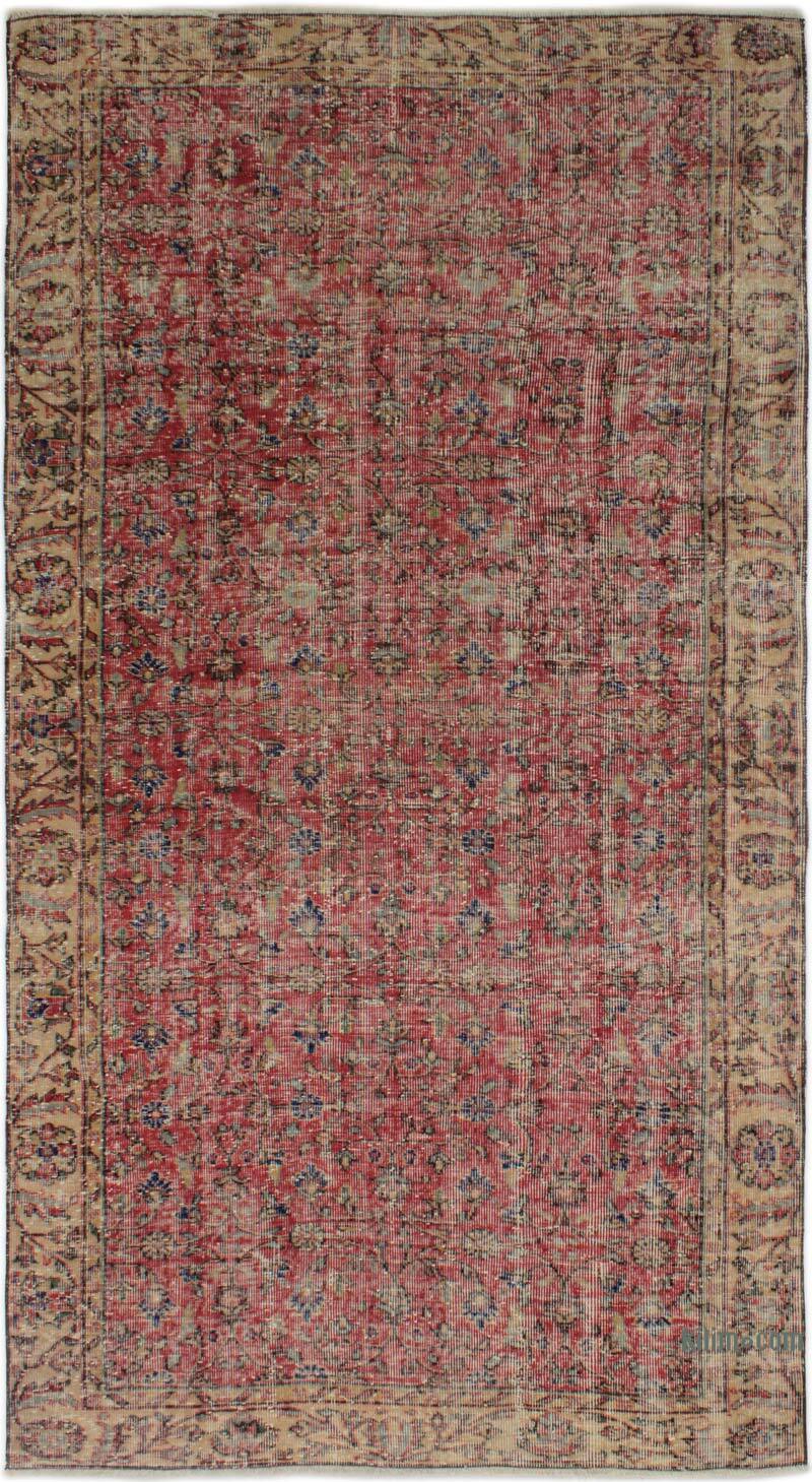 Vintage Turkish Hand-Knotted Rug - 4' 8" x 8' 7" (56" x 103") - K0083121