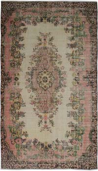 Vintage Turkish Hand-Knotted Rug - 5' 6" x 9' 9" (66" x 117")
