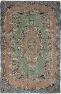 Vintage Turkish Hand-Knotted Rug - 6' 1" x 9' 6" (73" x 114")